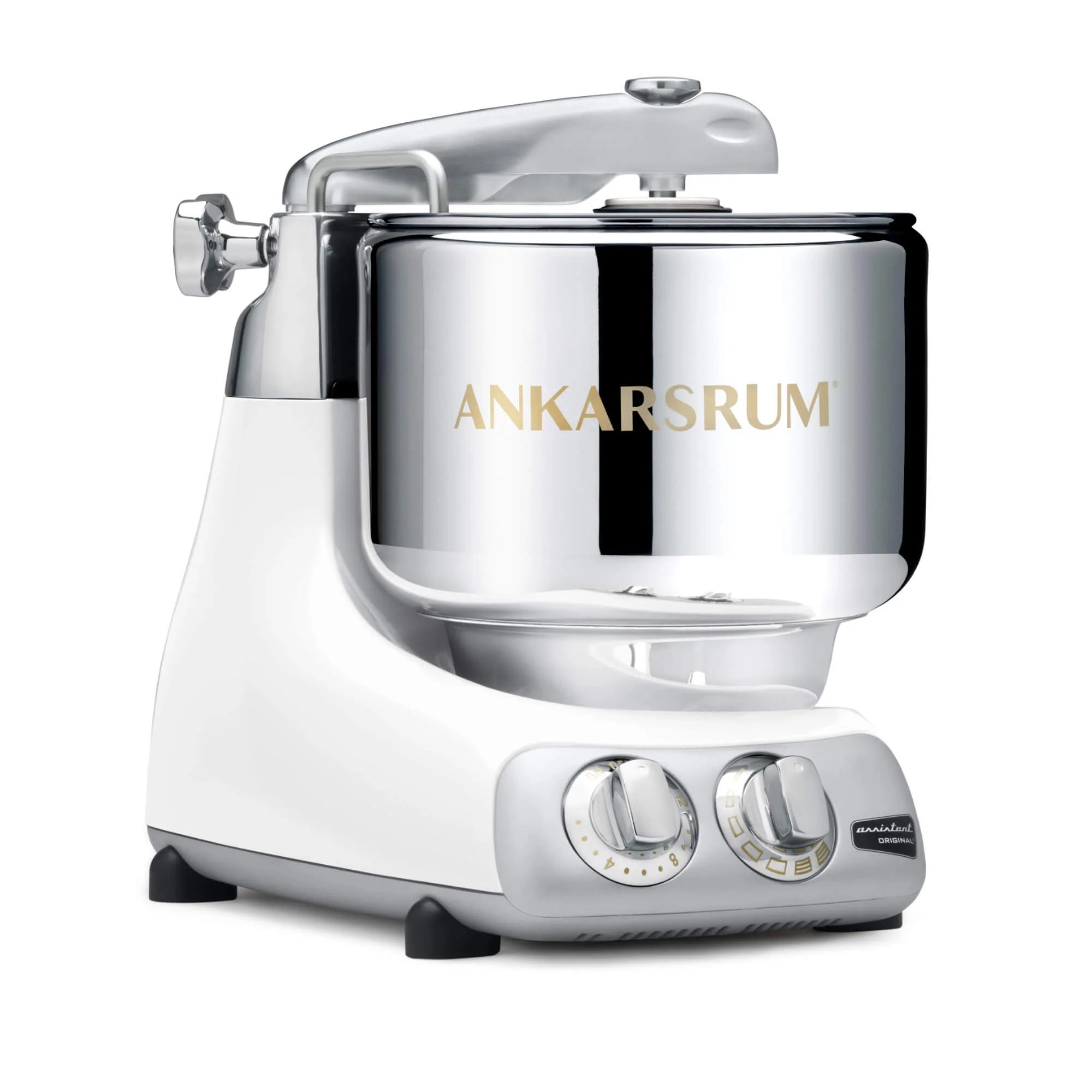 2025 Ankarsrum Assistent Original 6230 – Kraftig multifunktions foodprocessor med retrodesign. 7L skål i rustfrit stål. 1500W motor. Diverse tilbehør. 7 års garanti.