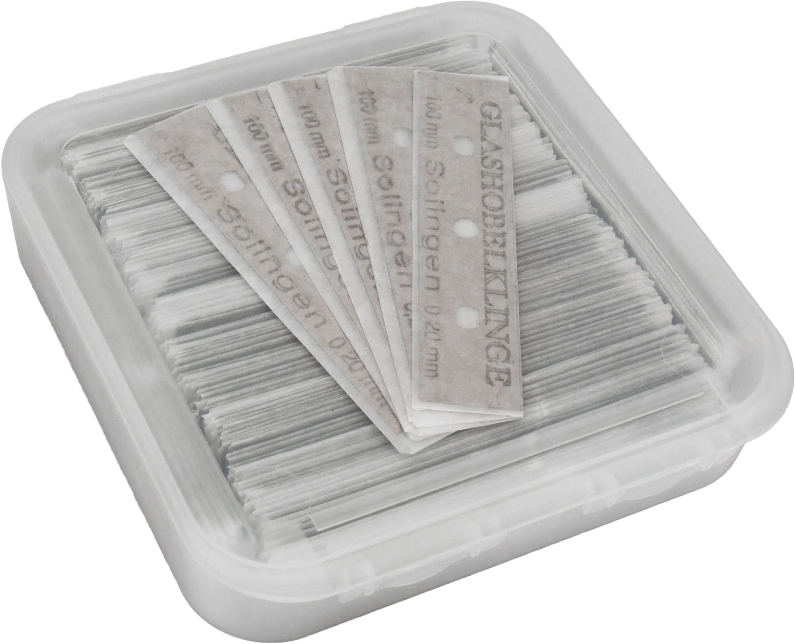 2025 Glasskraberblade 100 x 22 x 0,2 mm - 350 stk. i en æske