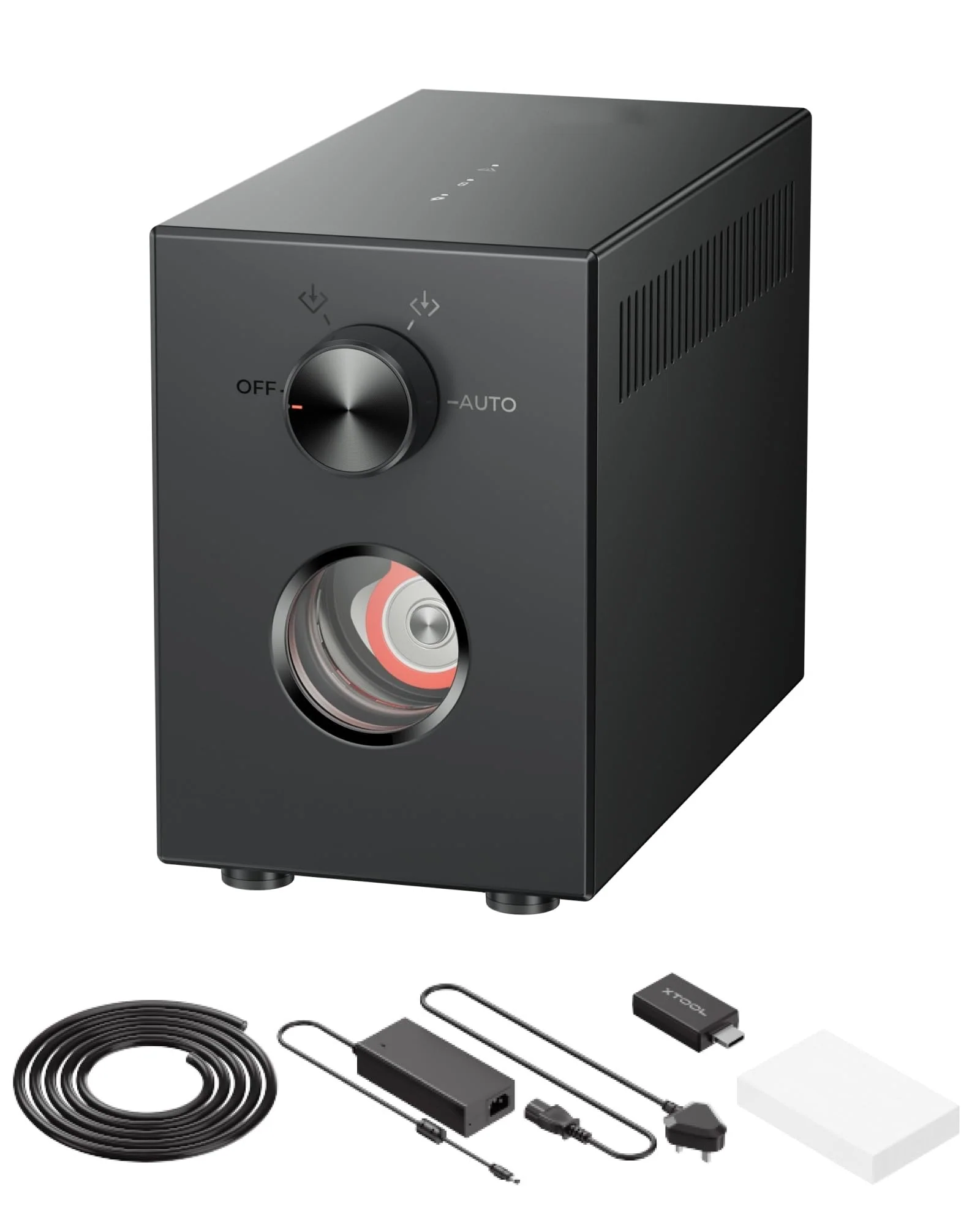 Tryklufthjælp med forbedret metalstempelpumpe – luftstrøm på 30 l/min. HEPA-filter til laserskæring