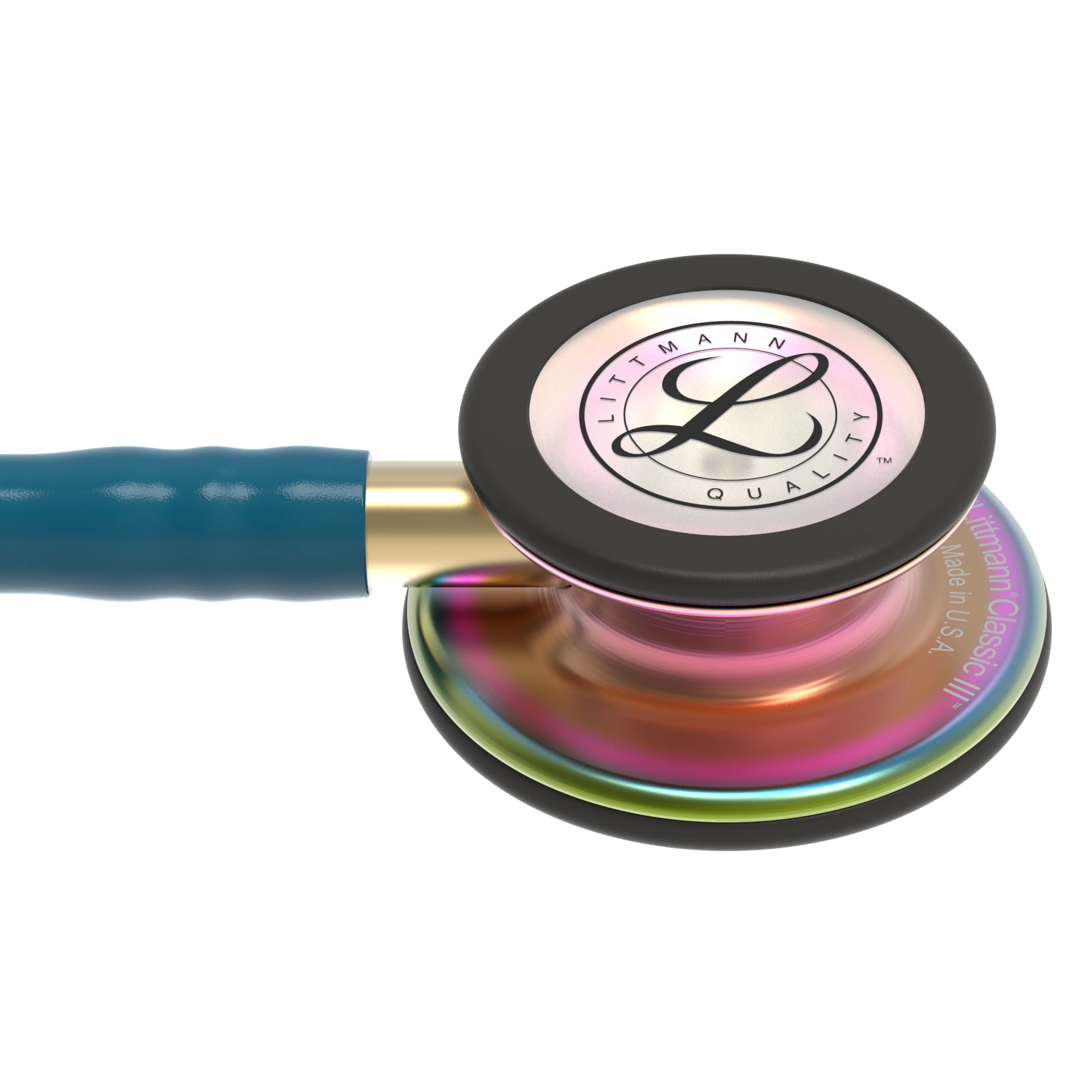 Stéthoscope de surveillance Littmann Classic III 2025 : Arc-en-ciel bleu Caraïbes 5807