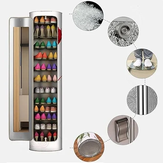 Schuhschrank mit großem Fassungsvermögen, mehreren Ebenen und Rotationsfunktion zur Desinfektion