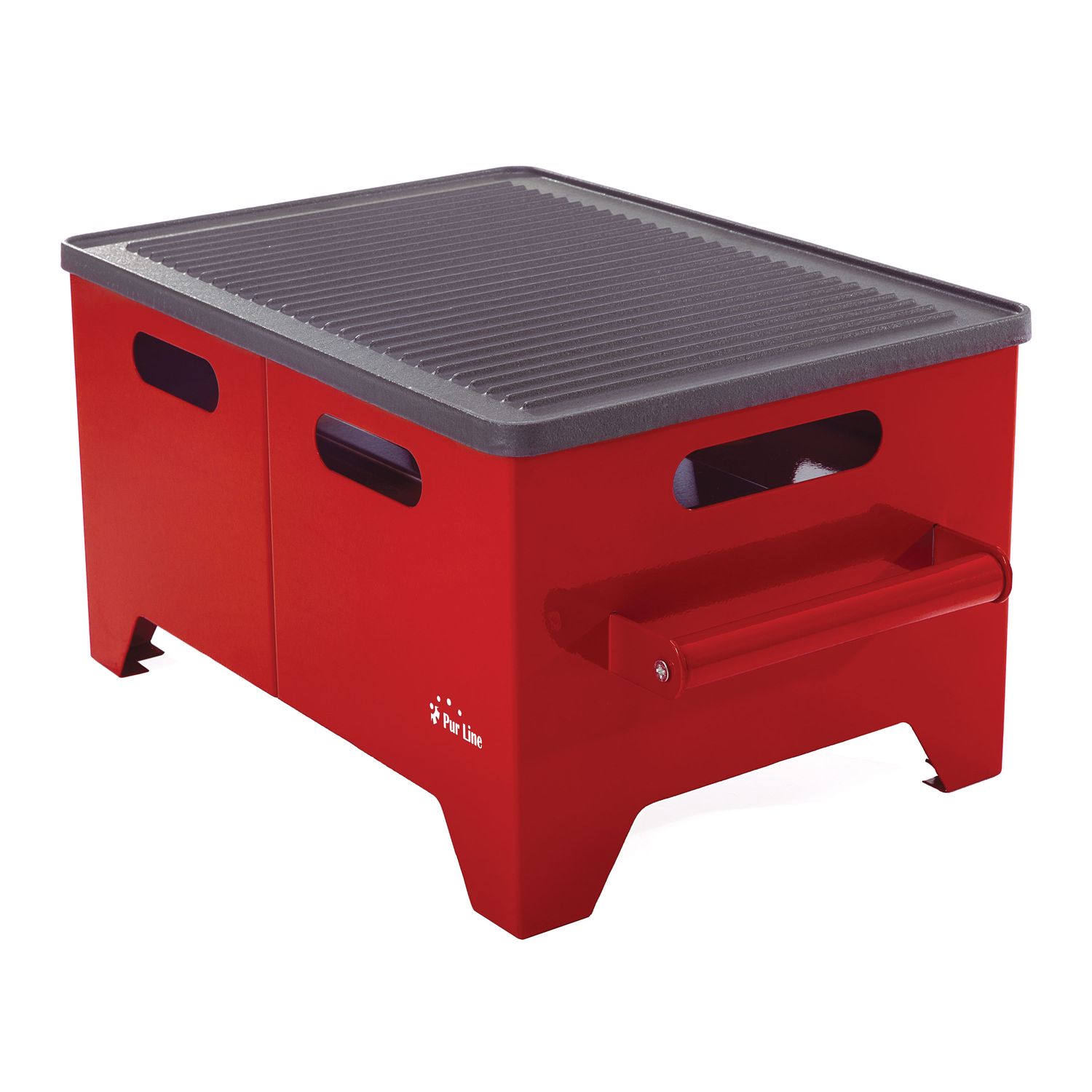 1,2-Liter-Ethanolgrill in schwarzem Stahl und Eisengrillplatte