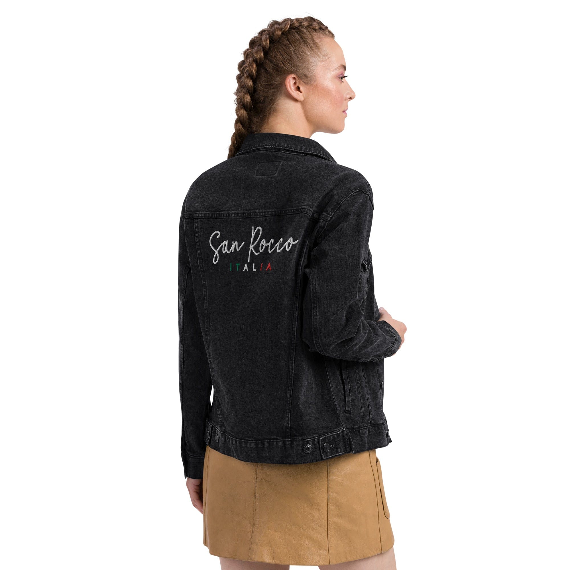 San Rocco Italia embroidered denim jacket - unisex