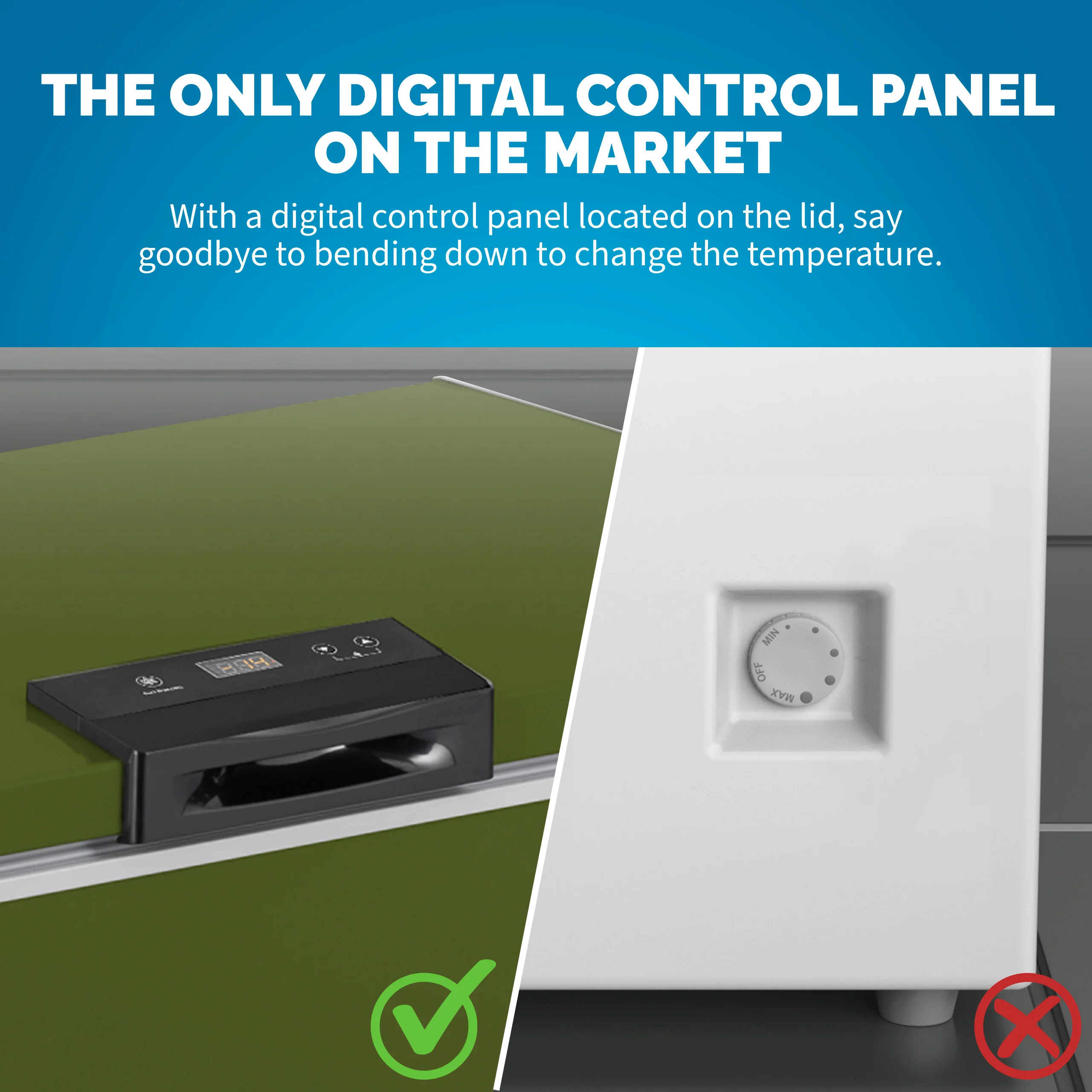 2025 Newair kompakt opretstående fryser – 6,7 cu ft – Militærgrøn