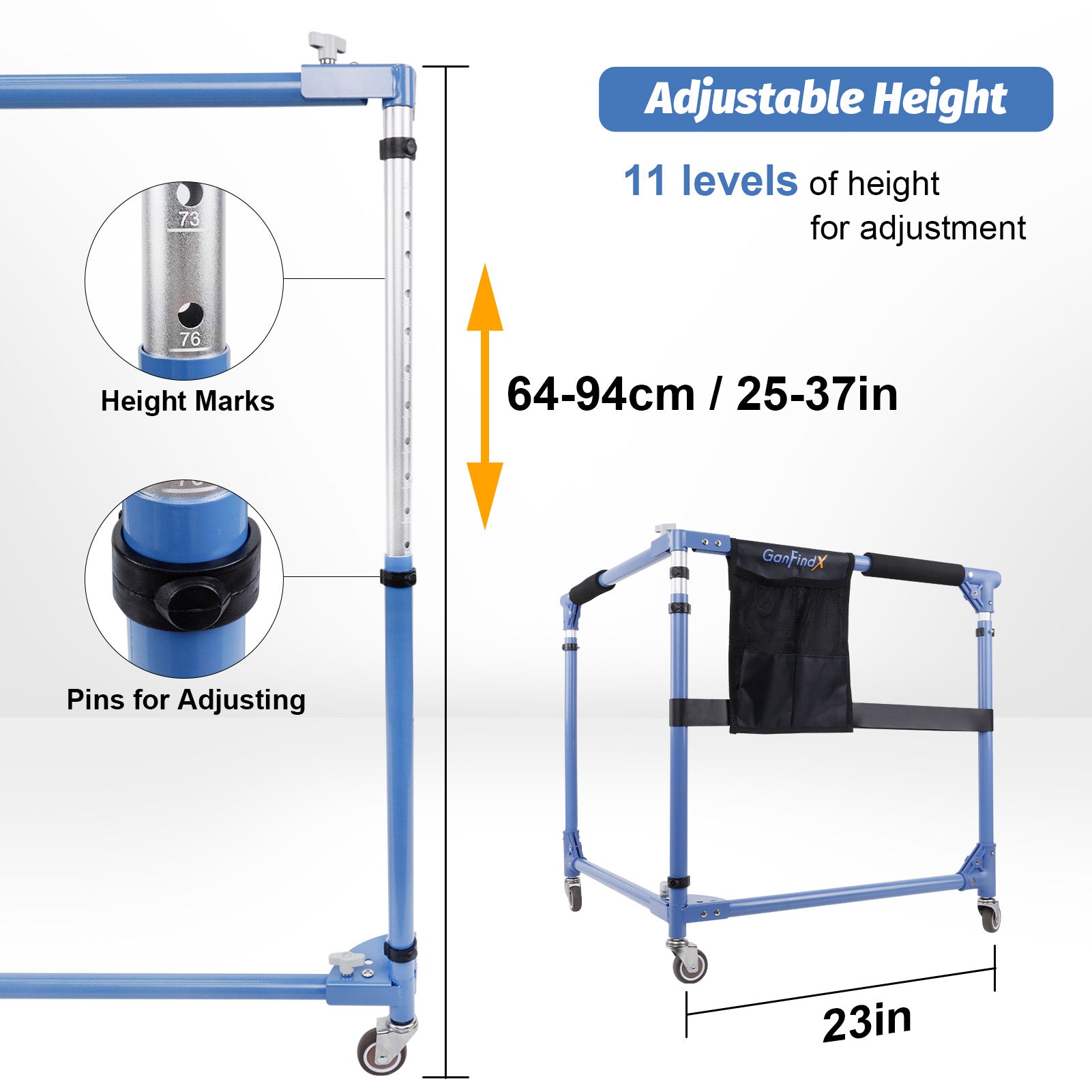 Sammenklappelig skøjtehjælp til børn – Højdejusterbar støtte til begyndere