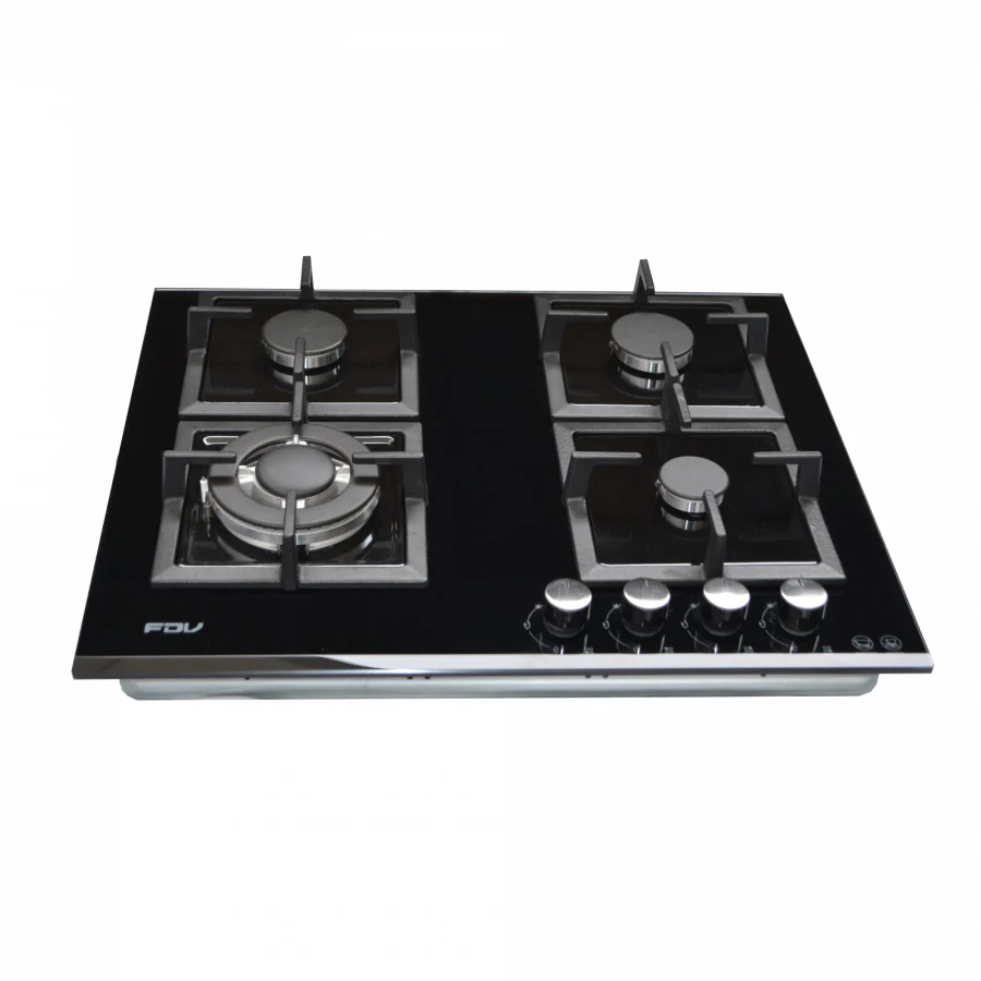 2025 Gasflaskekomfur 4 brændere 60 cm sort FDV