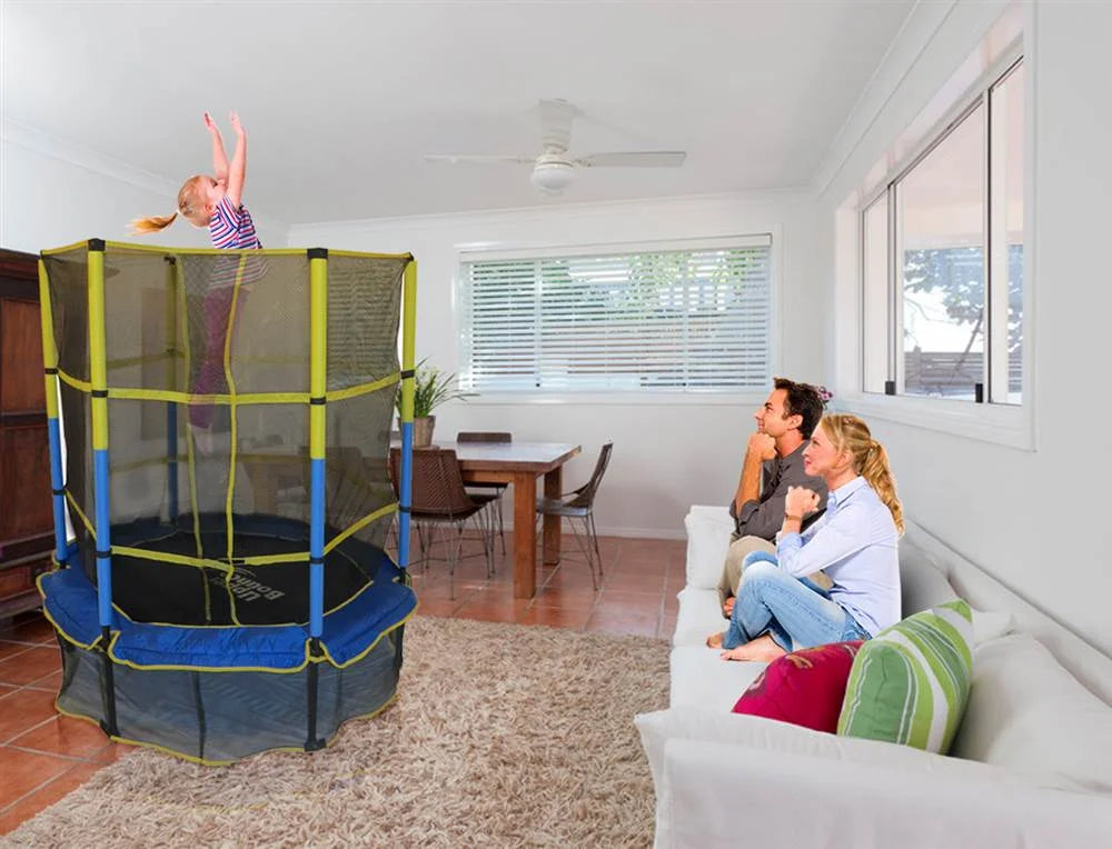 Machrus Upper Bounce 55″ børnetrampolin med sikkerhedsnet – nem at samle