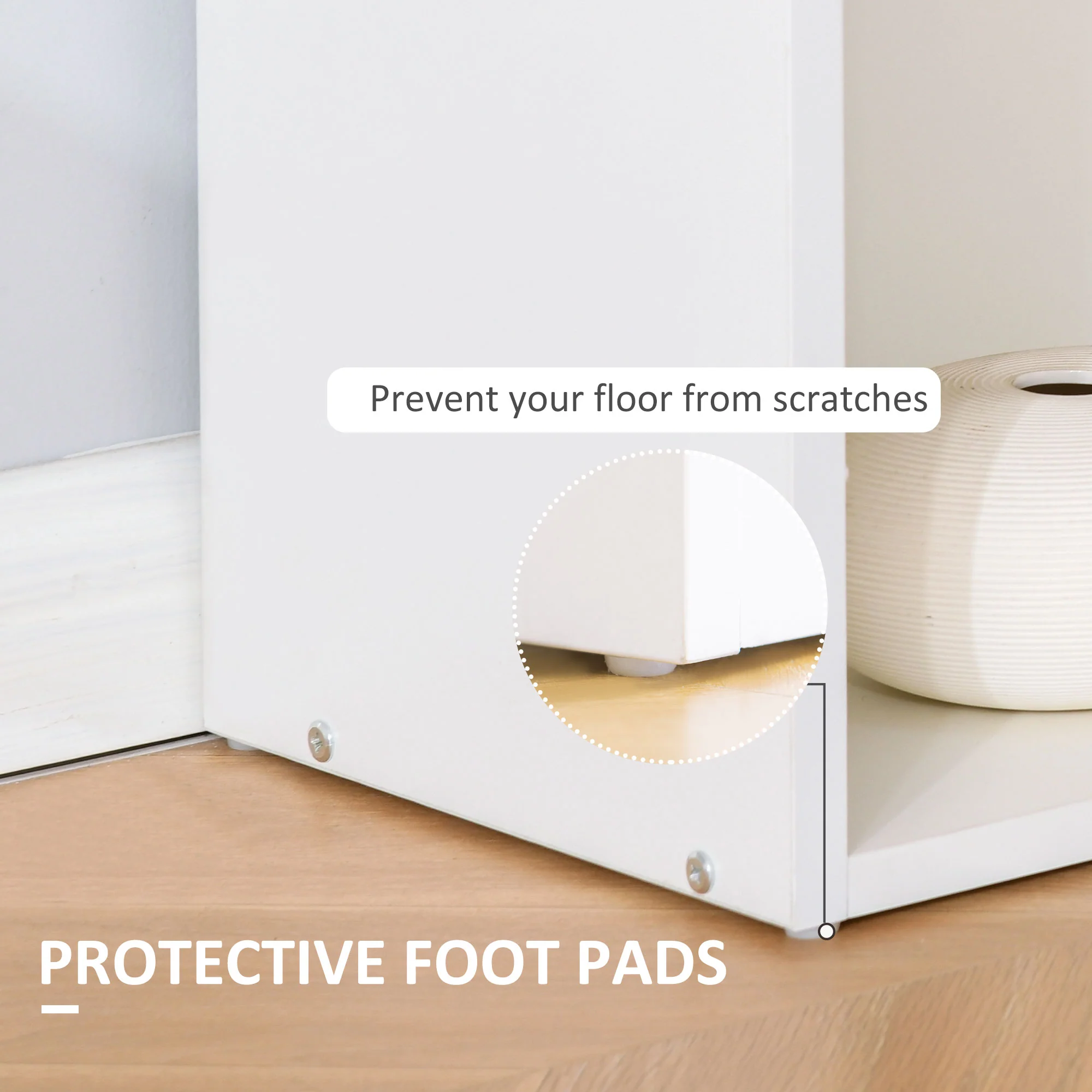 Moderner 120 cm Computertisch mit Bücherregal. Schreibtisch und Arbeitsplatz mit 6 Ablagen. Weiß