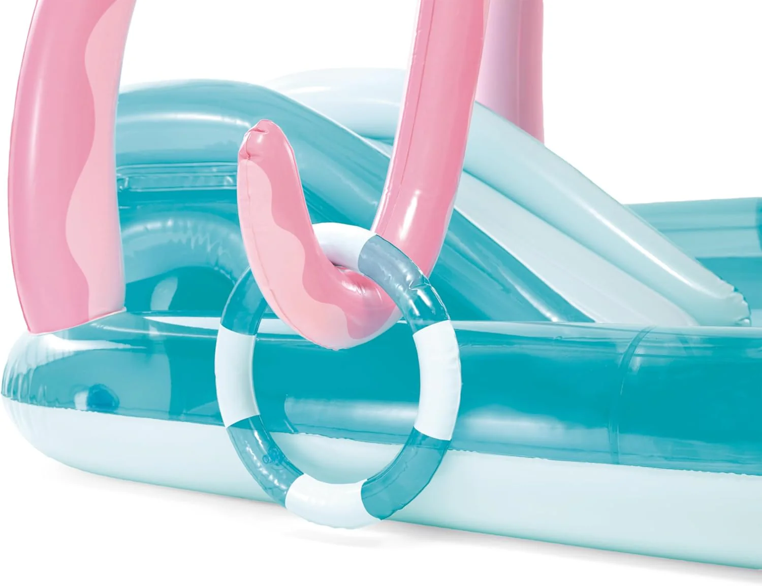 Intex Jungle Adventure Oppusteligt Legeområde – Pool med Rutsjebane og Vandlege til Børn