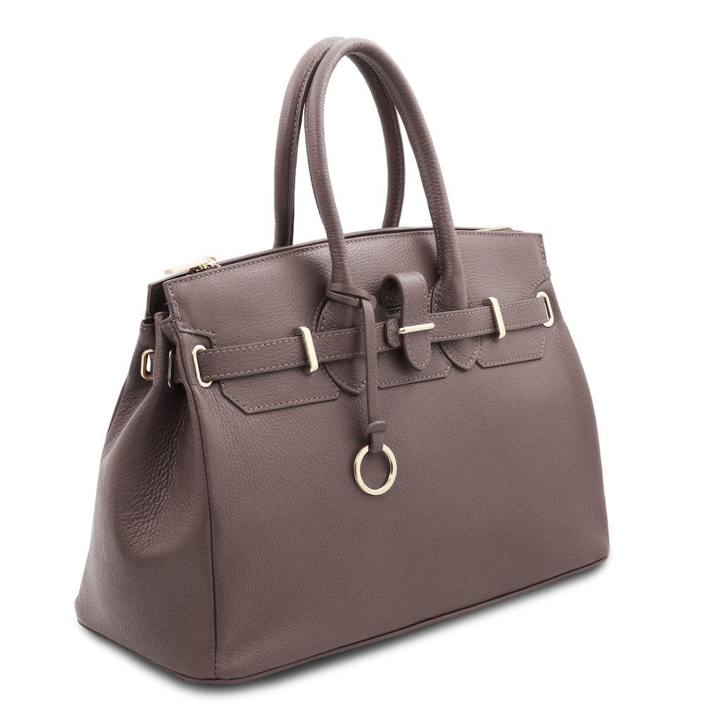 TL Bag - Leather handbag with golden hardware | TL141529