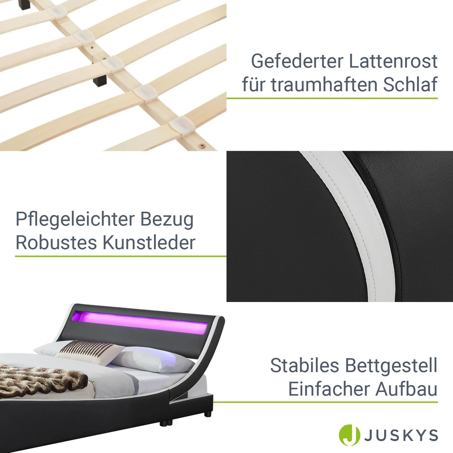 Lit capitonné Valencia 2025, 140 x 200 cm, blanc