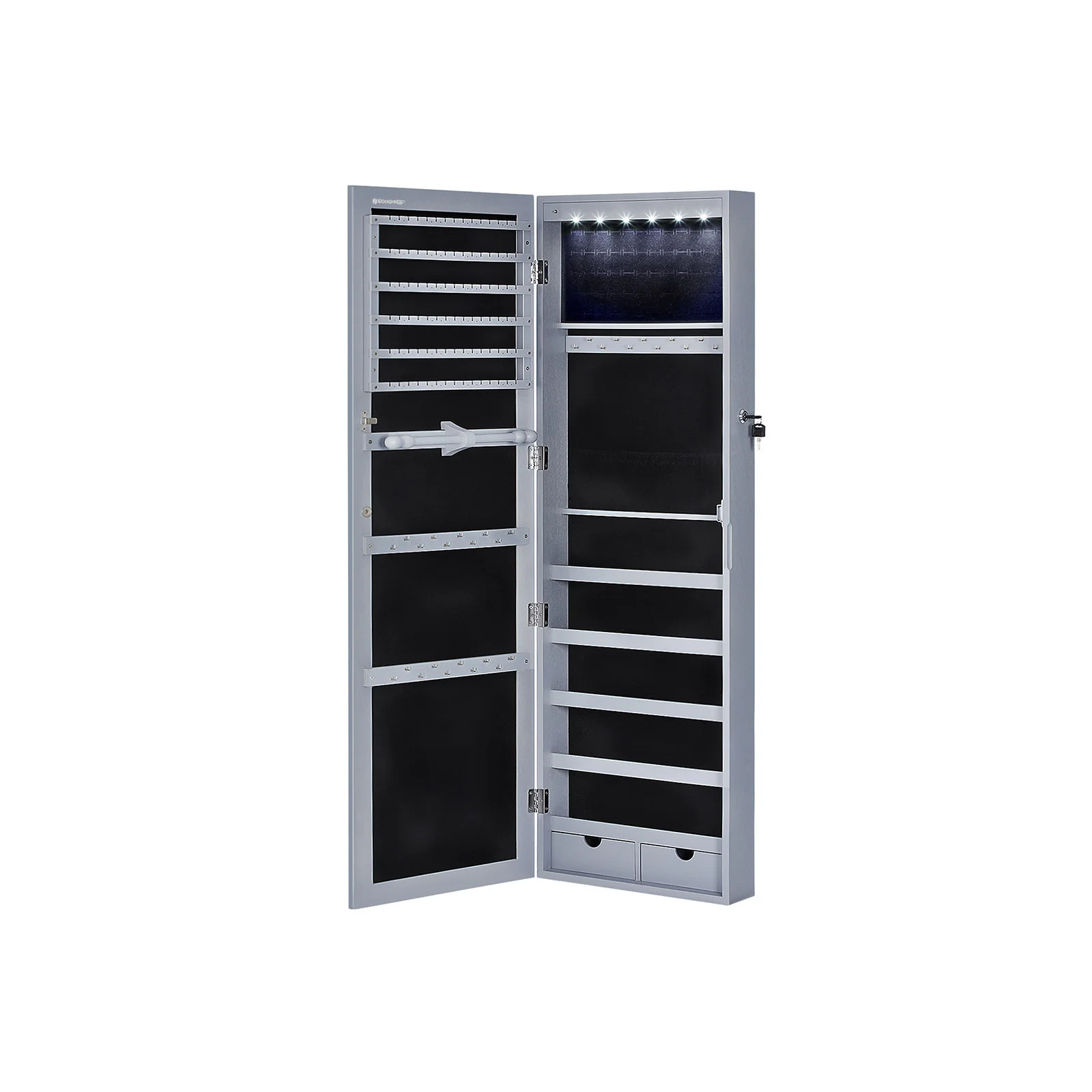 Smykkeskab med spejl