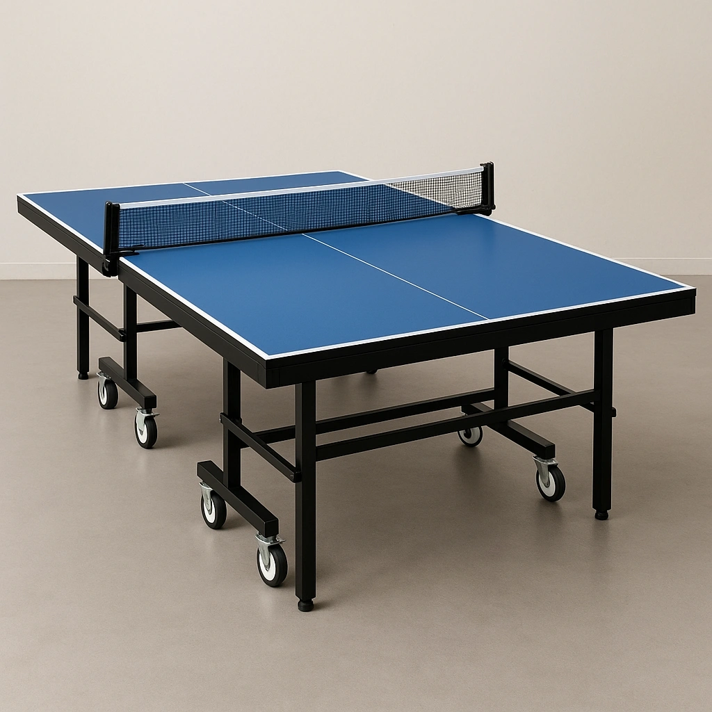 Table de ping-pong en métal bleu, pour une utilisation intérieure/extérieure, 274 x 152,5 x 76 cm