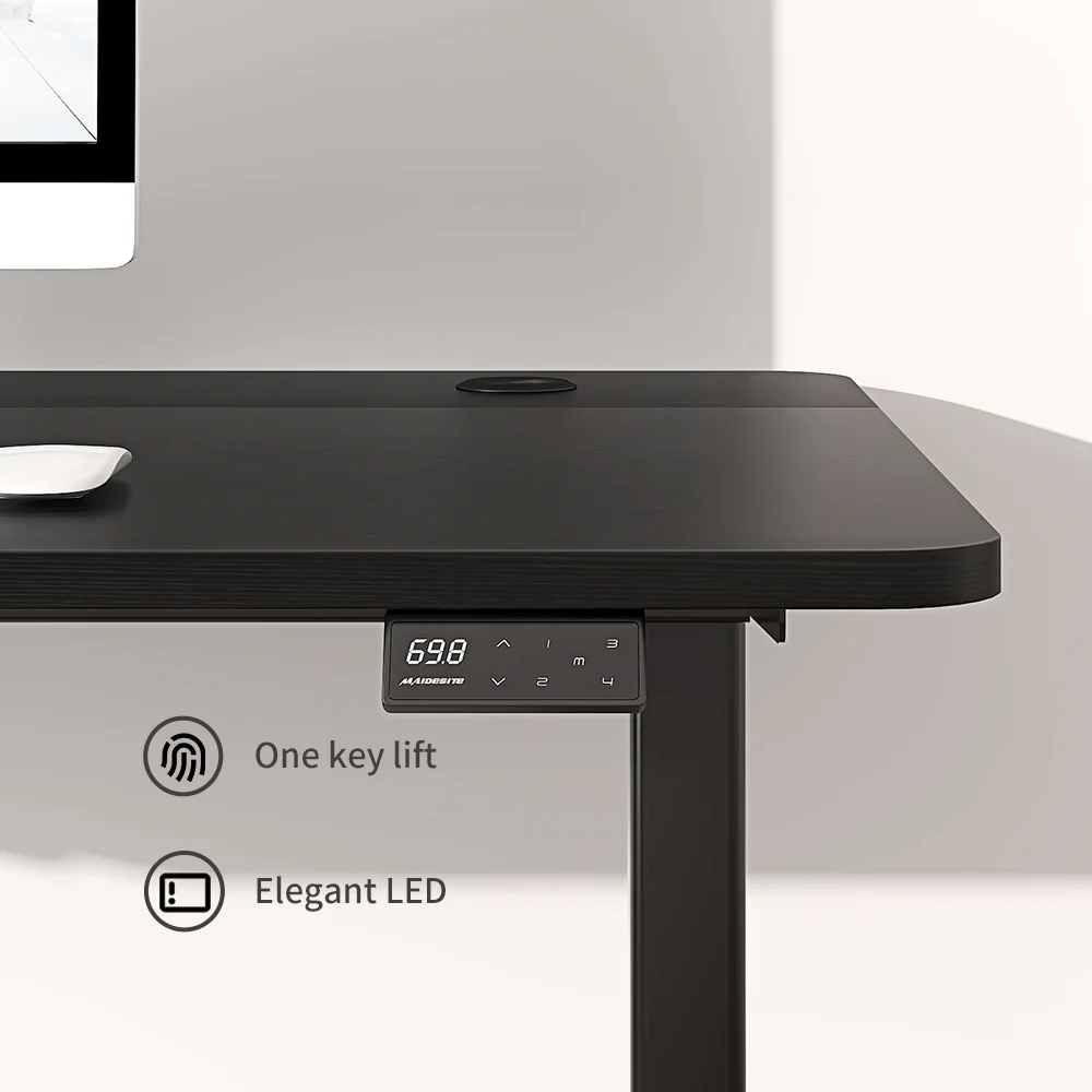 Maidesite Standard Series 55-Zoll elektrisch höhenverstellbarer Schreibtisch – Stand Steady Modell