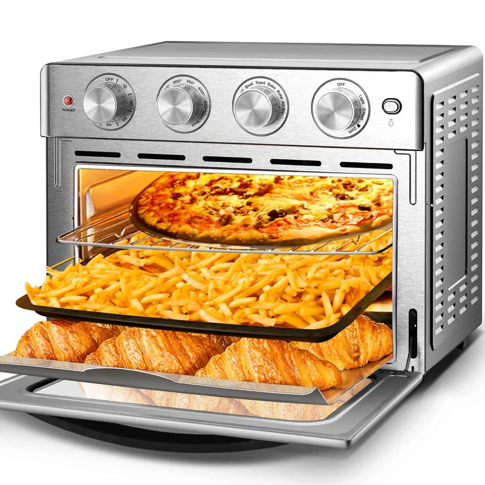 Four grille-pain à air chaud 16 QT (2025) – Four à convection et friteuse à air chaud tout-en-un