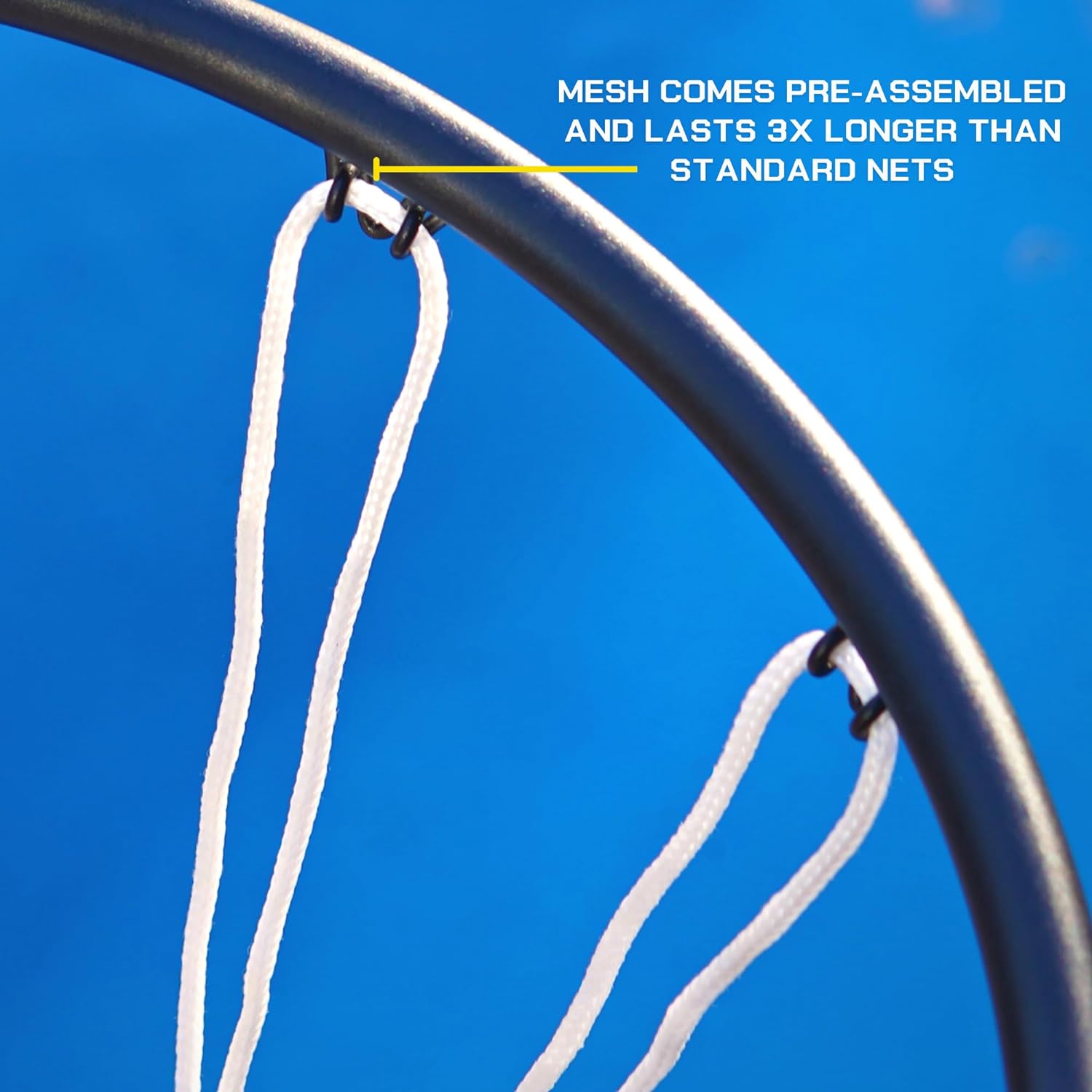 Panier de basket-ball tout-en-un pour piscine – Comprend un ballon composite, une pompe à air et des outils – Ensemble robuste noir mat – Panier de basket-ball réglable pour piscine – Pour enfants, adolescents et adultes