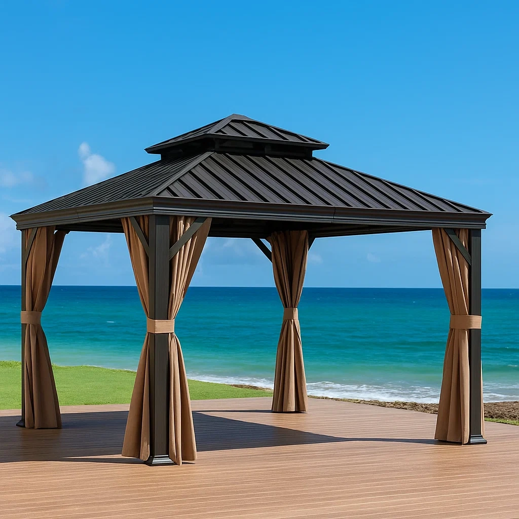 Pergola de jardin avec toile d