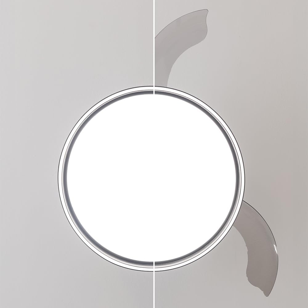 Ventilateur de plafond Cecotec à pales rétractables et lampe invisible EnergySilence Aero 4280 en acier, 40 W, diamètre 42 pouces (106 cm), minuterie, 3 tons lumineux, fonction été-hiver