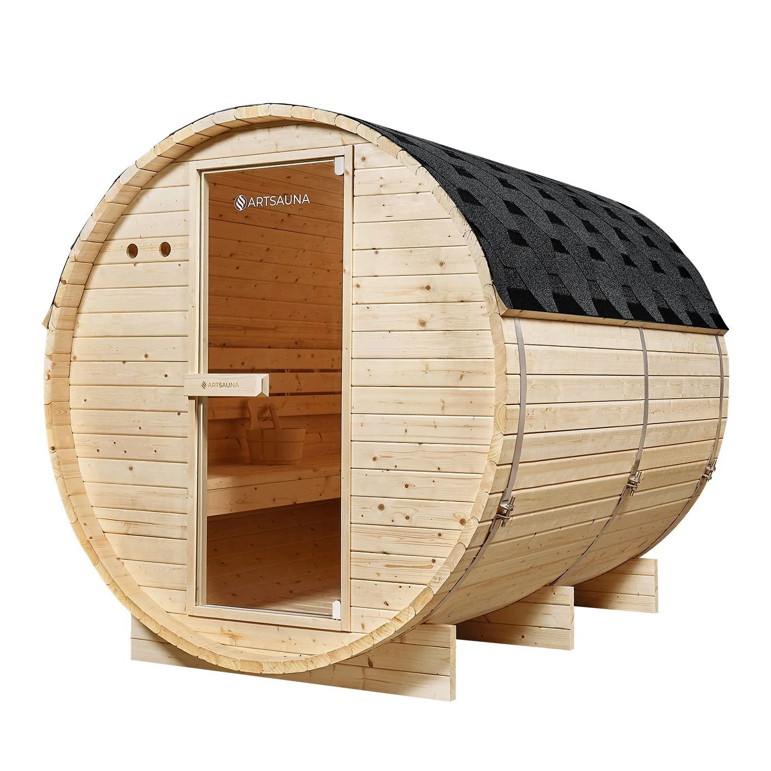 2025 Sauna tonneau du Spitzberg avec poêle à sauna