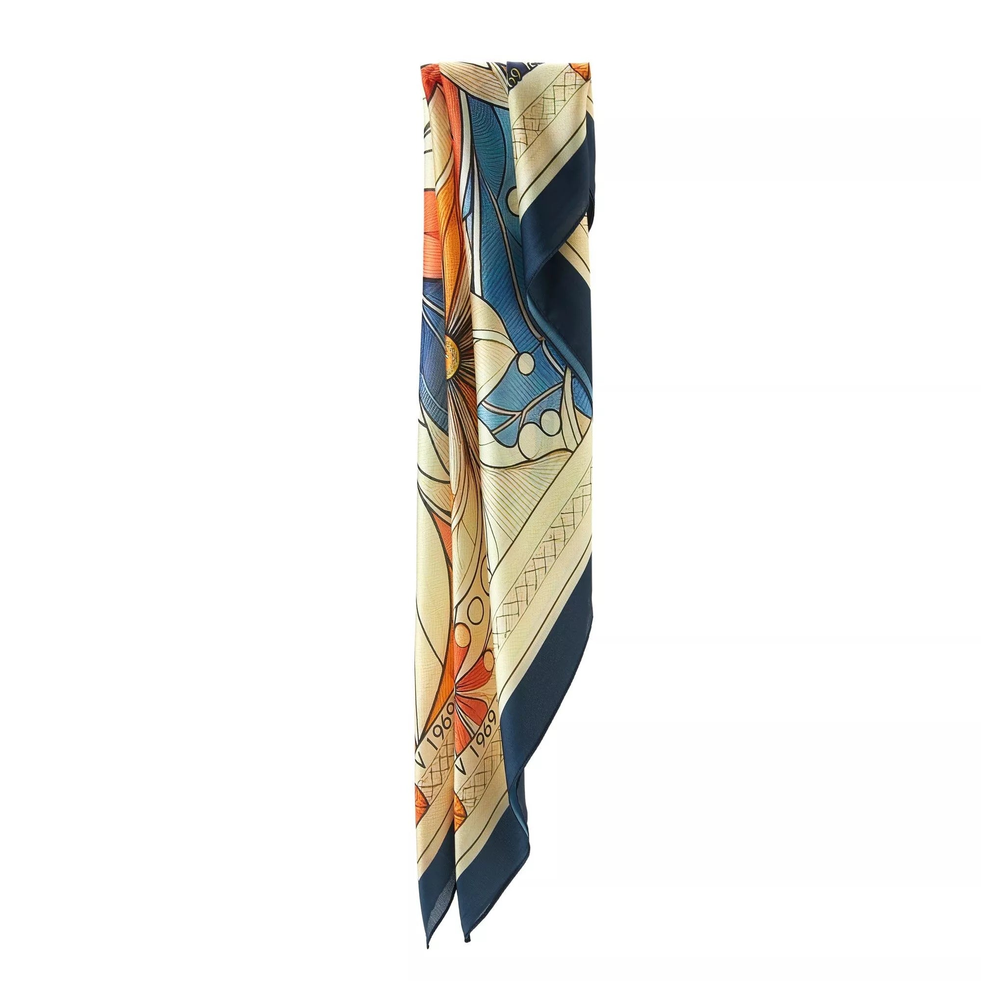 Mystic Flowers Large Square Silk Scarf (90 × 90 cm)