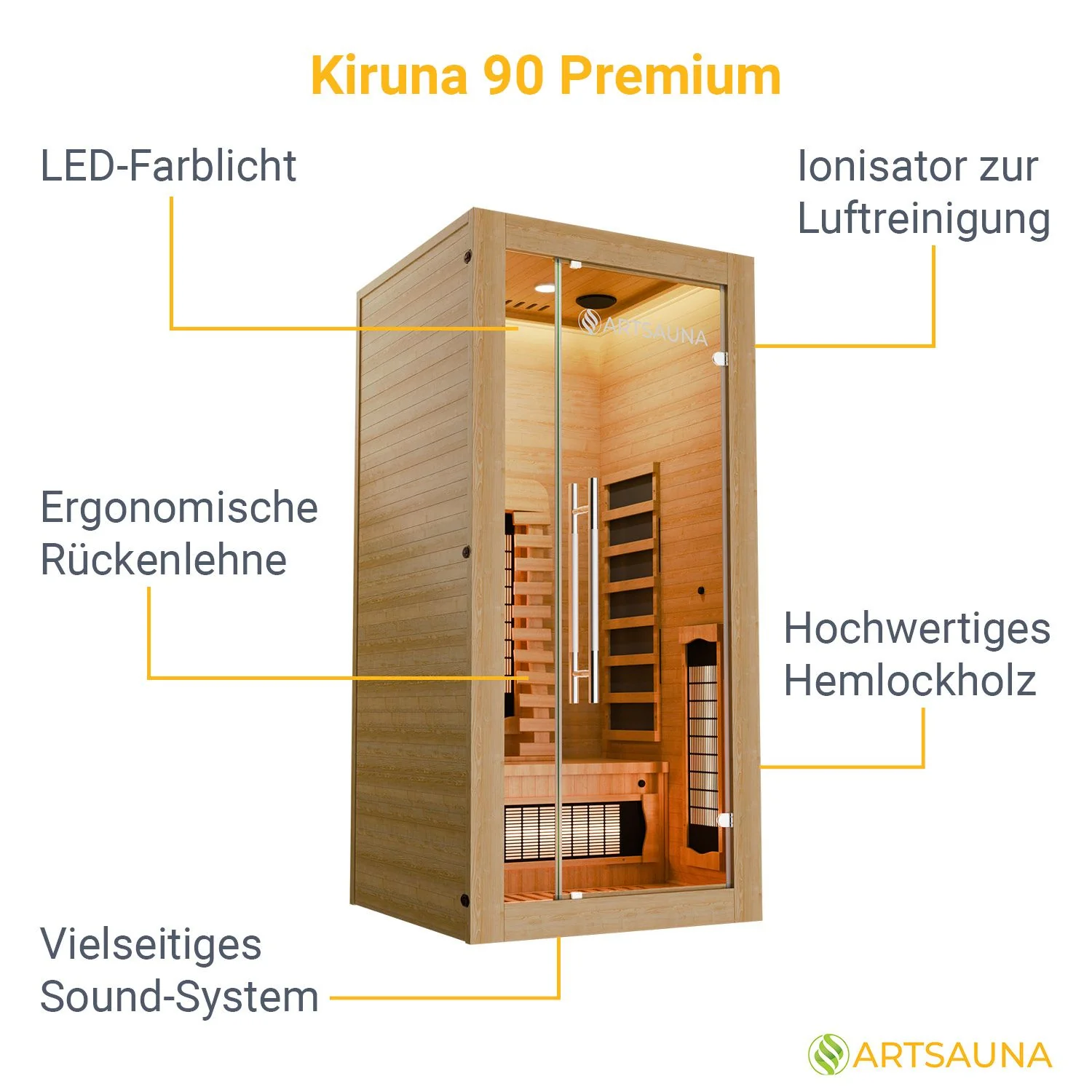 Cabine infrarouge premium Kiruna 90 2025