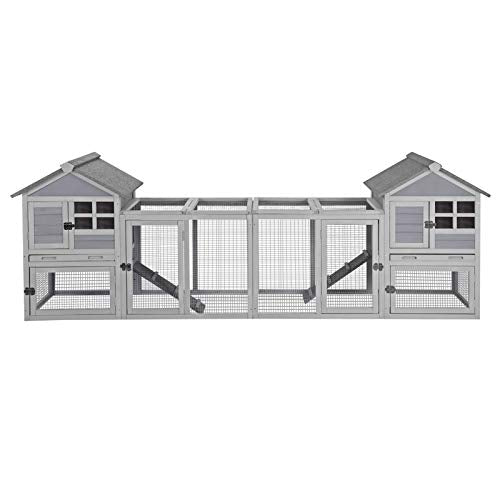 Kaninchenstall 2025 für drinnen und draußen, geeignet für Kaninchen und Meerschweinchen