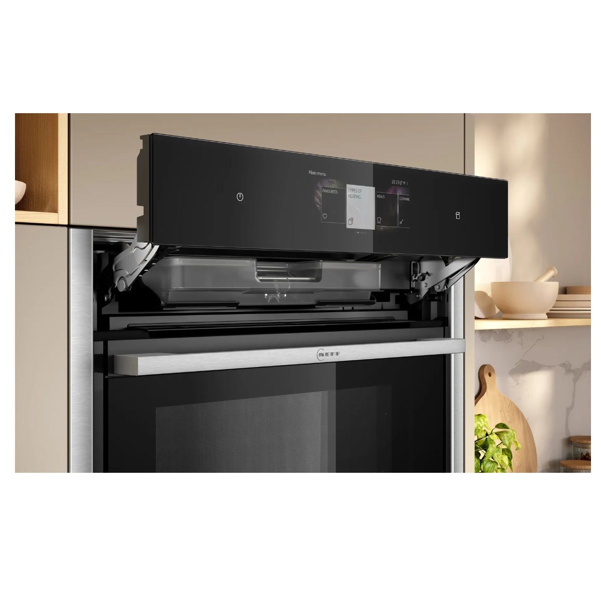 Neff Einbau-Dampf-Kombibackofen 71 l 60 cm A+ EcoClean Schwarz - B64ft33n0