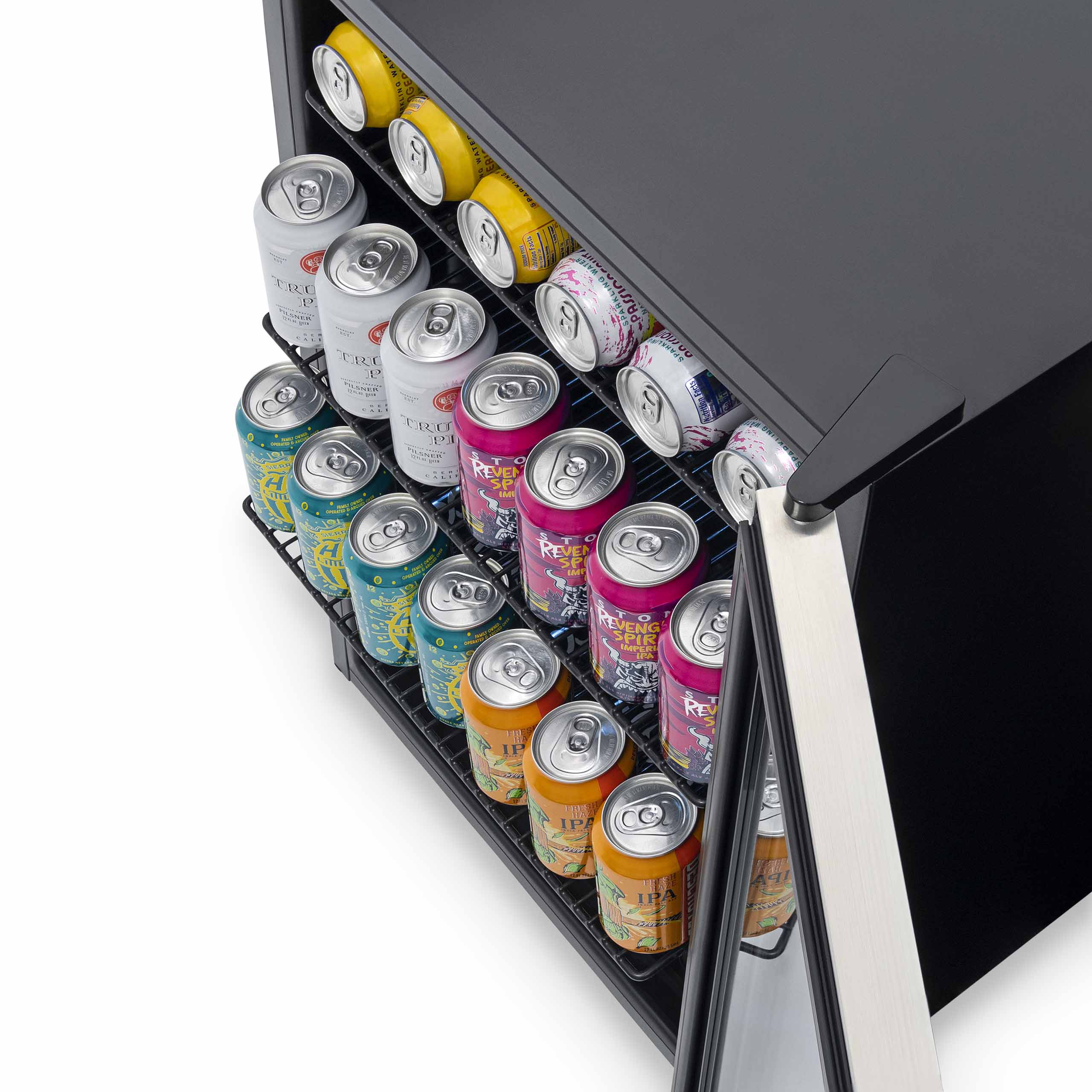 2025 Newair® Fritstående drikkevarekøleskab i rustfrit stål – 160 dåser – 21,3