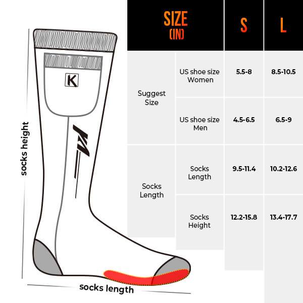 (Gratisgeschenk) Hochwertige beheizbare Socken mit wiederaufladbaren Akkus und Fernbedienung