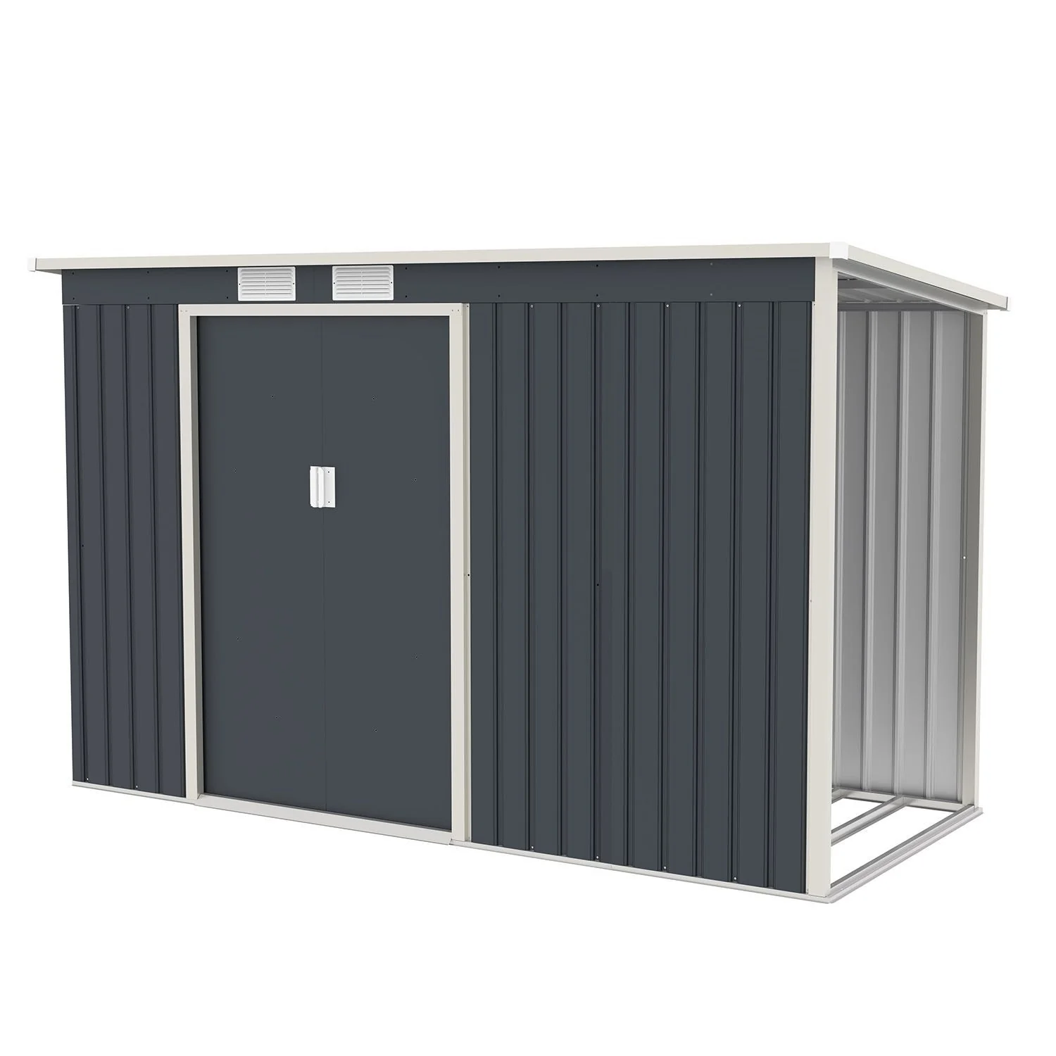 Abri de jardin métallique 2025 avec rangement pour bûches