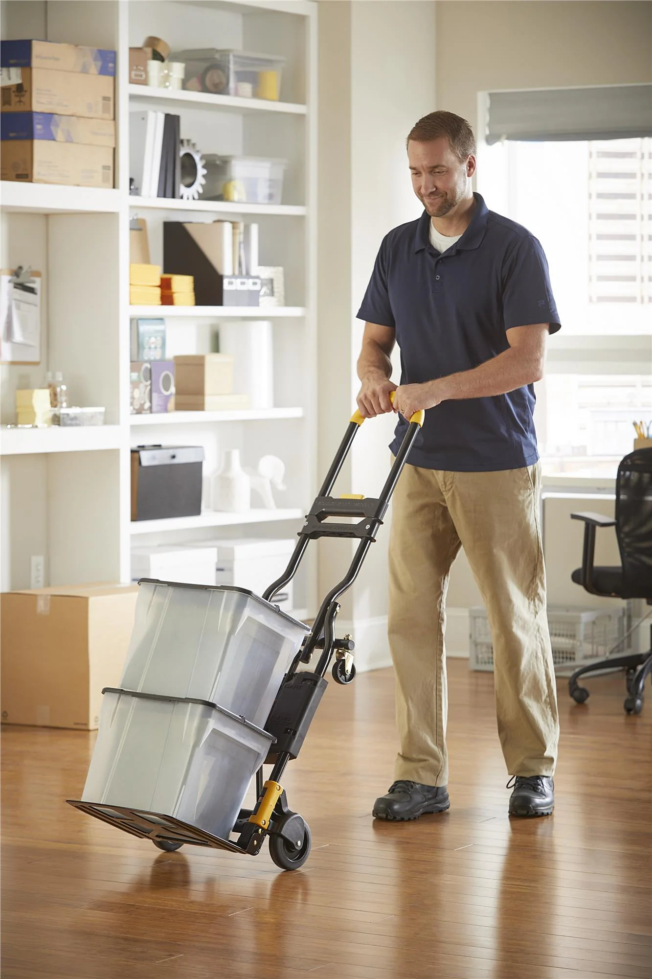 Appareil pliable 2 en 1 avec poignée télescopique