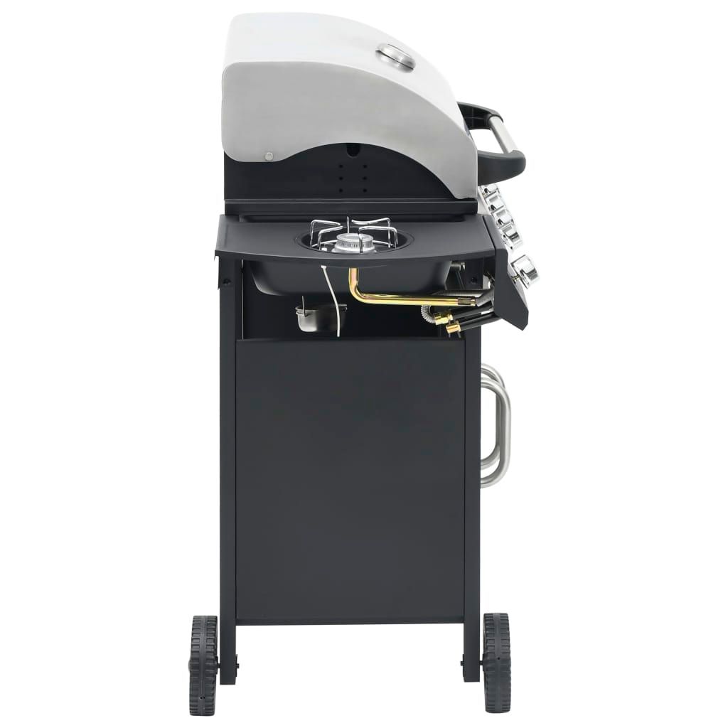 Vidaxl Gasgrill mit 4+1 Brennern, Schwarz und Silber