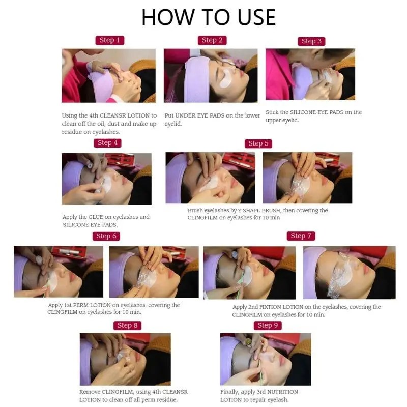 Premium-Wimpernwelle-, Lifting- und Färbeset