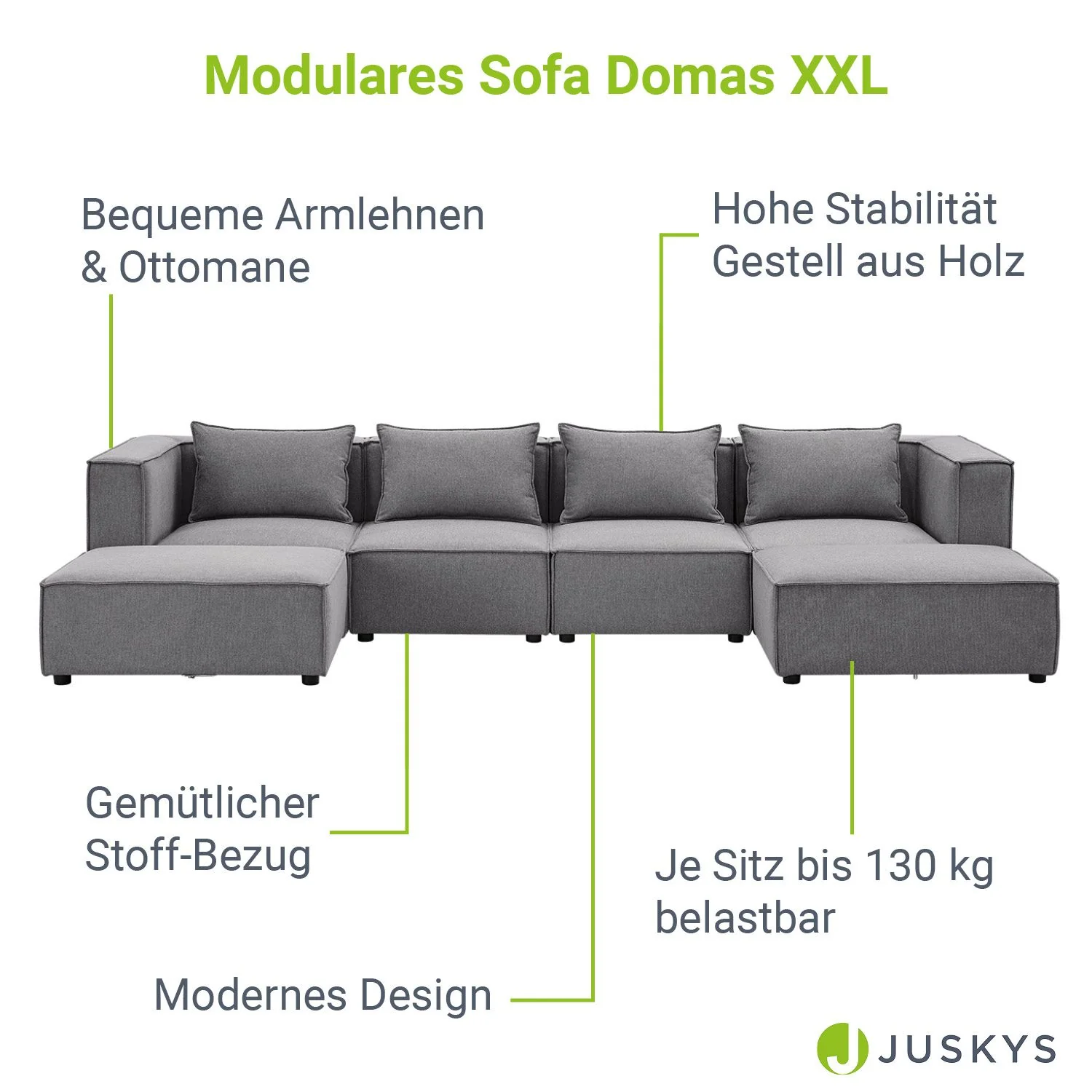 Canapé modulaire Domas XXL 2025 – salon modulaire