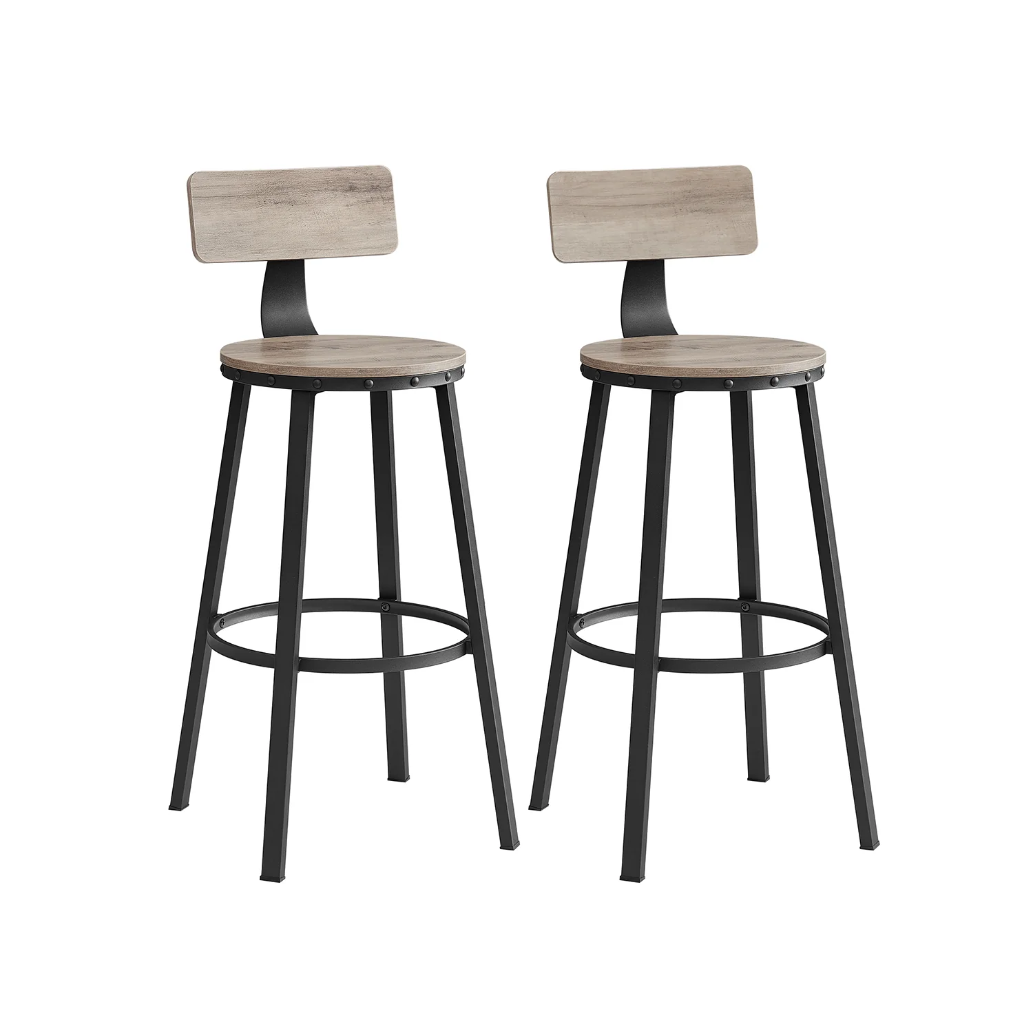 2 høje skamler i industriel stil