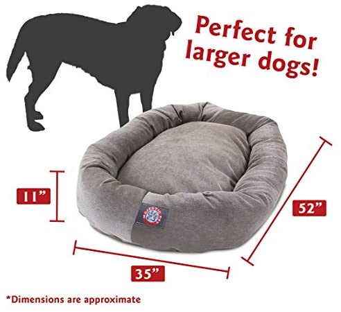 Majestic Pet Villa Bagel Hundeseng | Beroligende donutformet seng, flere størrelser og farver