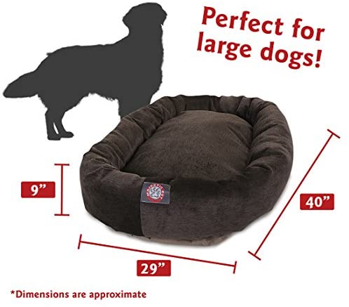 Majestic Pet Villa Bagel Hundeseng | Beroligende donutformet seng, flere størrelser og farver