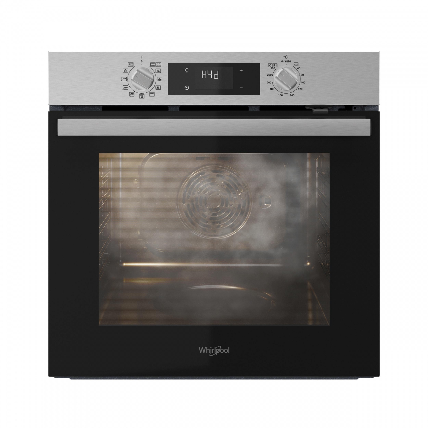 Whirlpool OMR58RR1X Multifunktionsbackofen, 2,2 kW, 71 l, Klapptür, 8 Kochfunktionen, Energieeffizienzklasse A+ – Edelstahl