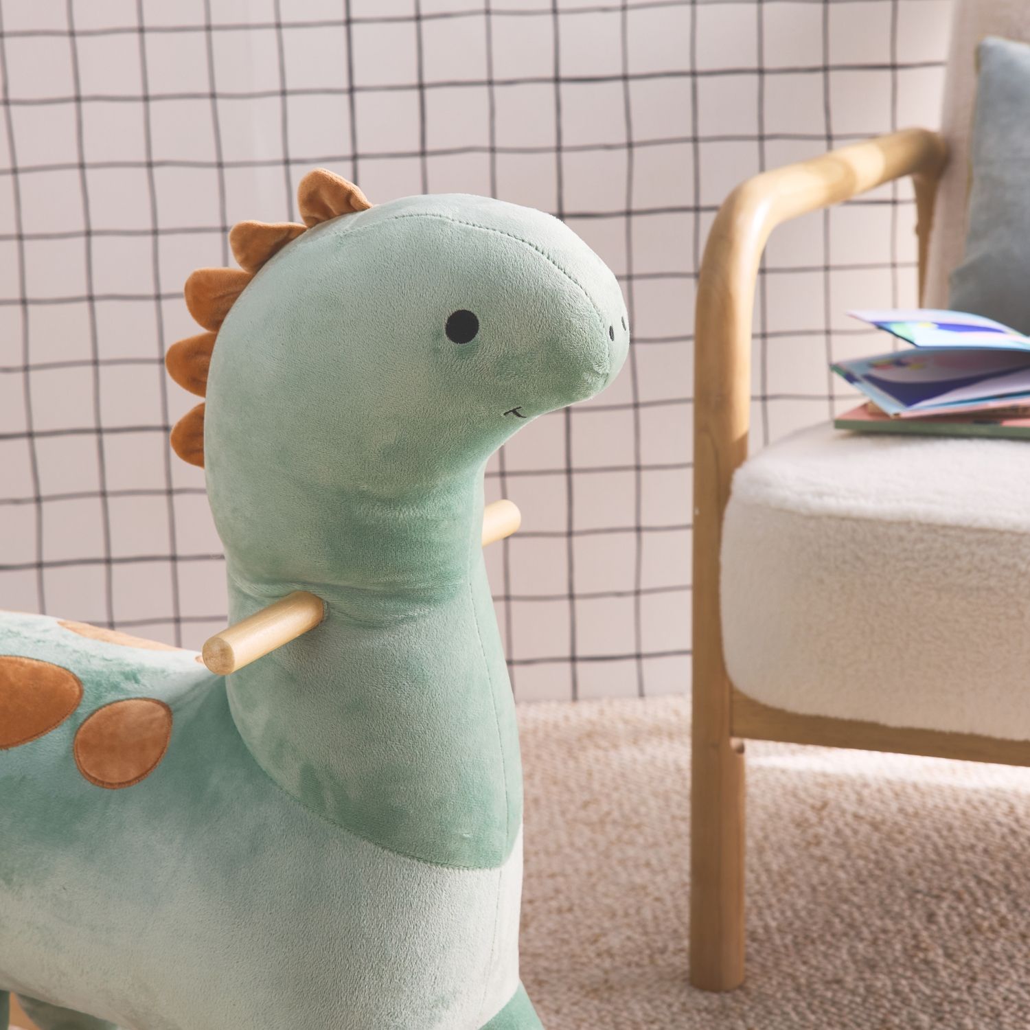 Dinosaurier-Schaukelspielzeug für Kinder, Grün