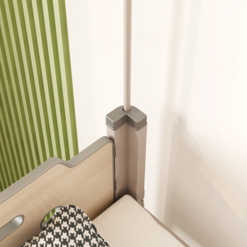 Steel and wood bunk bed