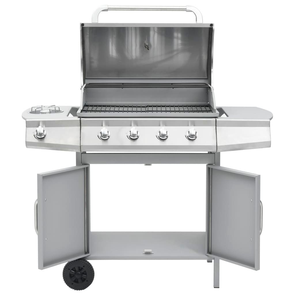 Vidaxl Gasgrill mit 4+1 Brennern, Silber