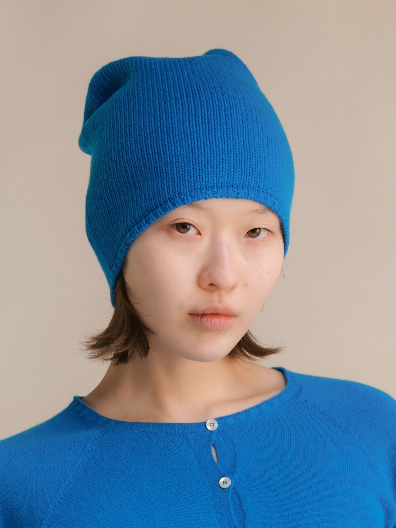 Wool & Cashmere Mix Beanie (3D-Knit)