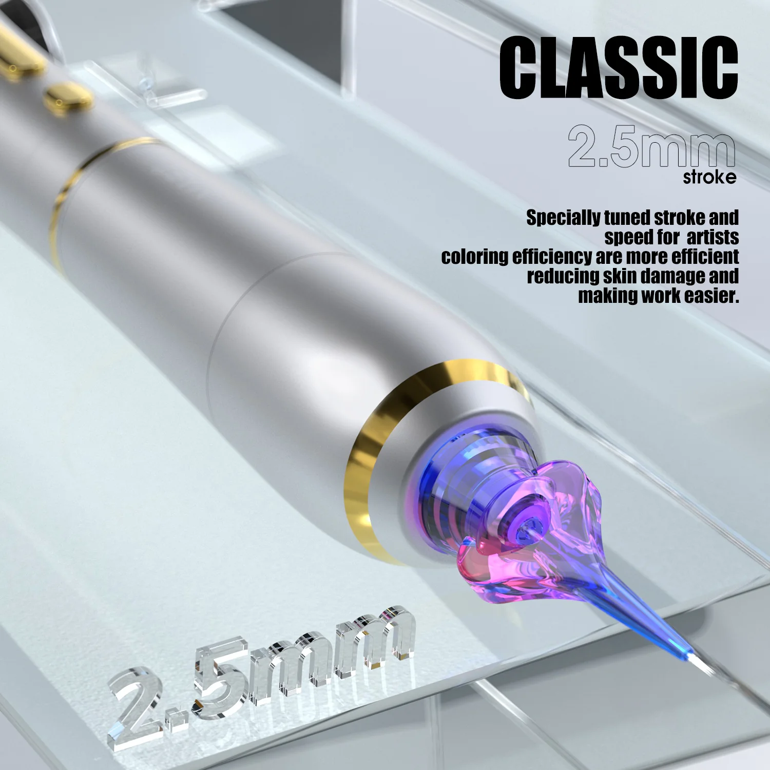 Mast P40 Kabellose Stift-Tätowiermaschine mit 2,5 mm Hub