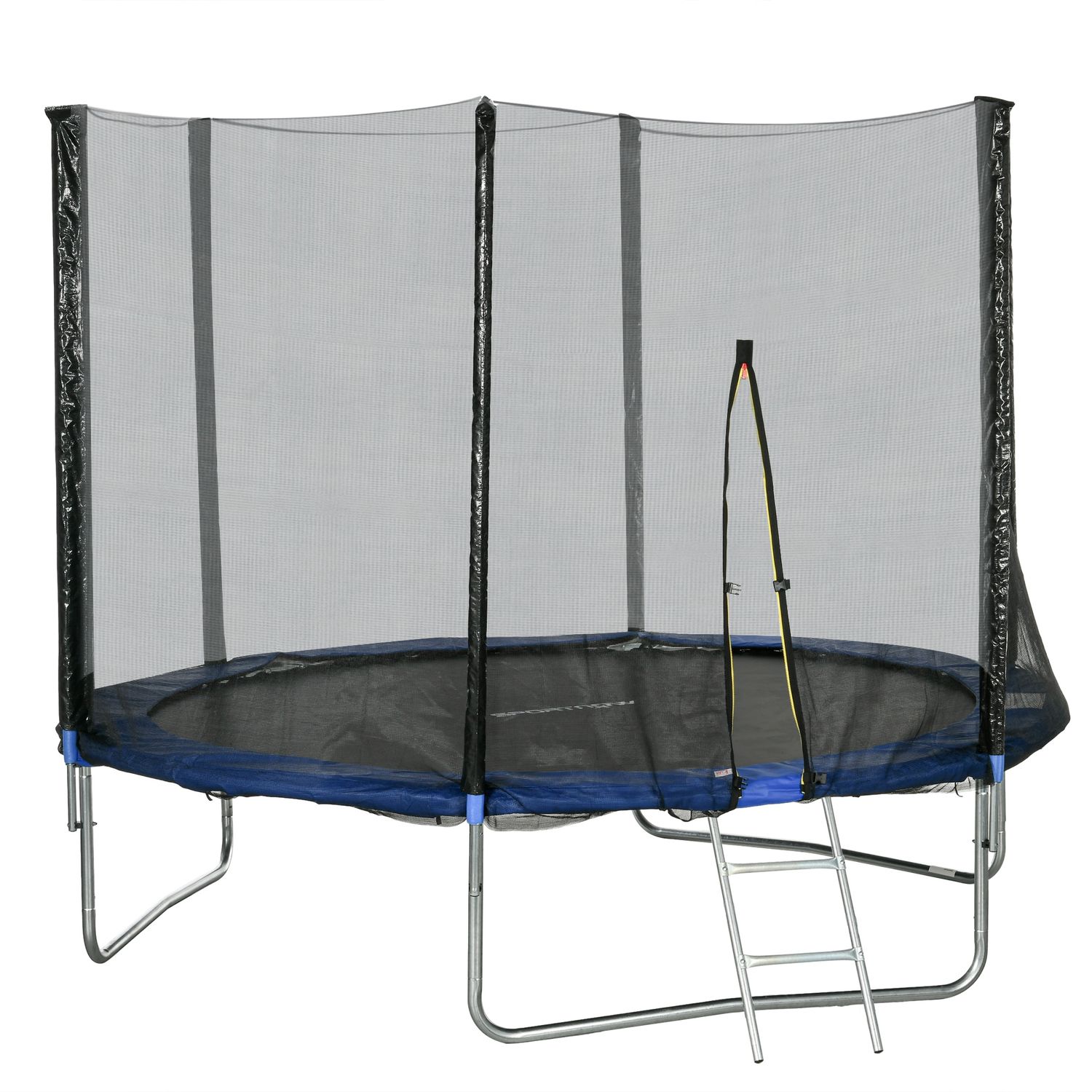 Sportnow Steel PP Trampolin, Ø305x250 cm, Blau