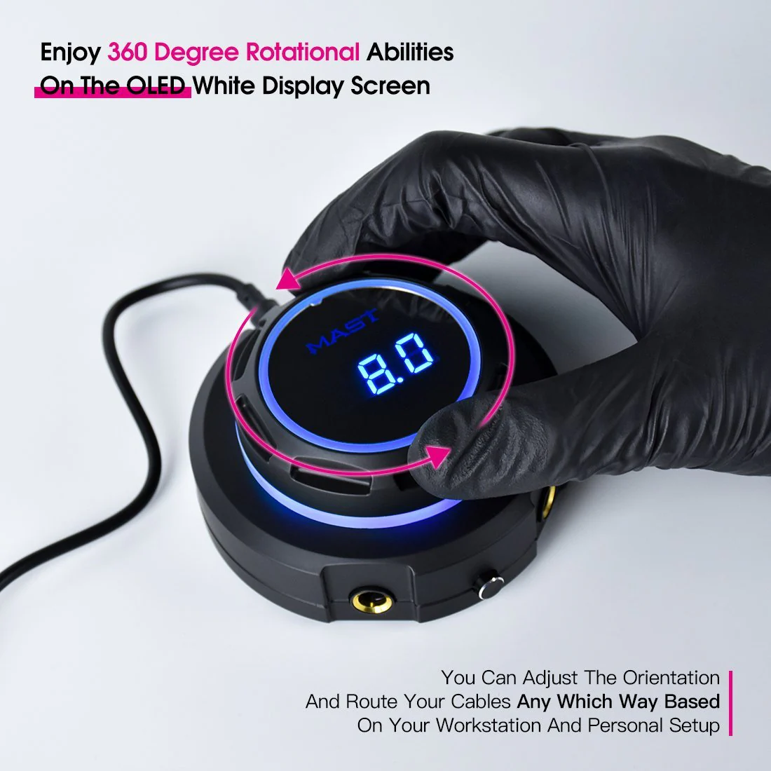 Mast P10 Tattoo-Maschinen-Set mit Halo-Netzteil – SMP