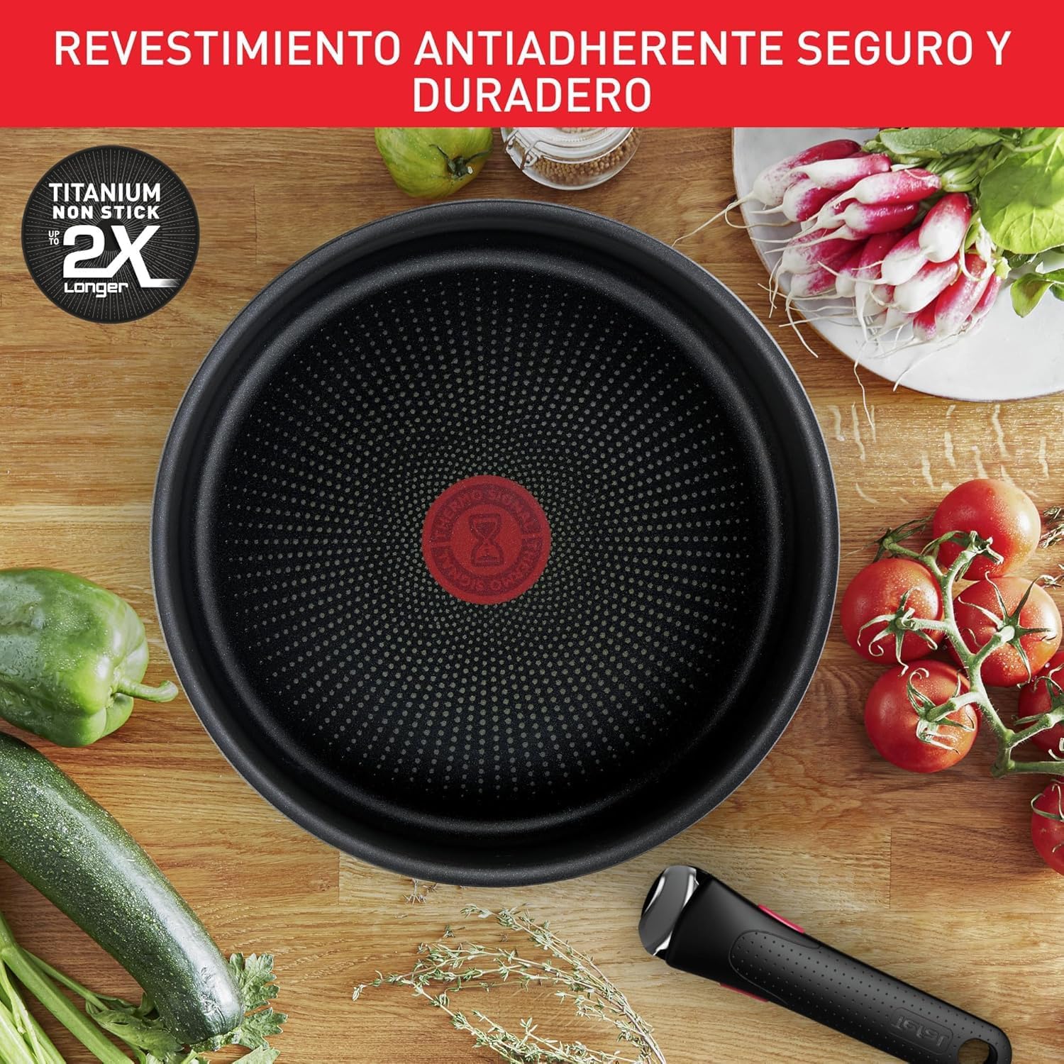 Tefal Ingenio Emotion Sæt med 3 stegepander 22/24/28 cm + 3 kasseroller 16/18/20 cm + gryderet 24 cm + wok 26 cm + 12 tilbehør | Induktionssikker, non-stick, tåler opvaskemaskine og ovn