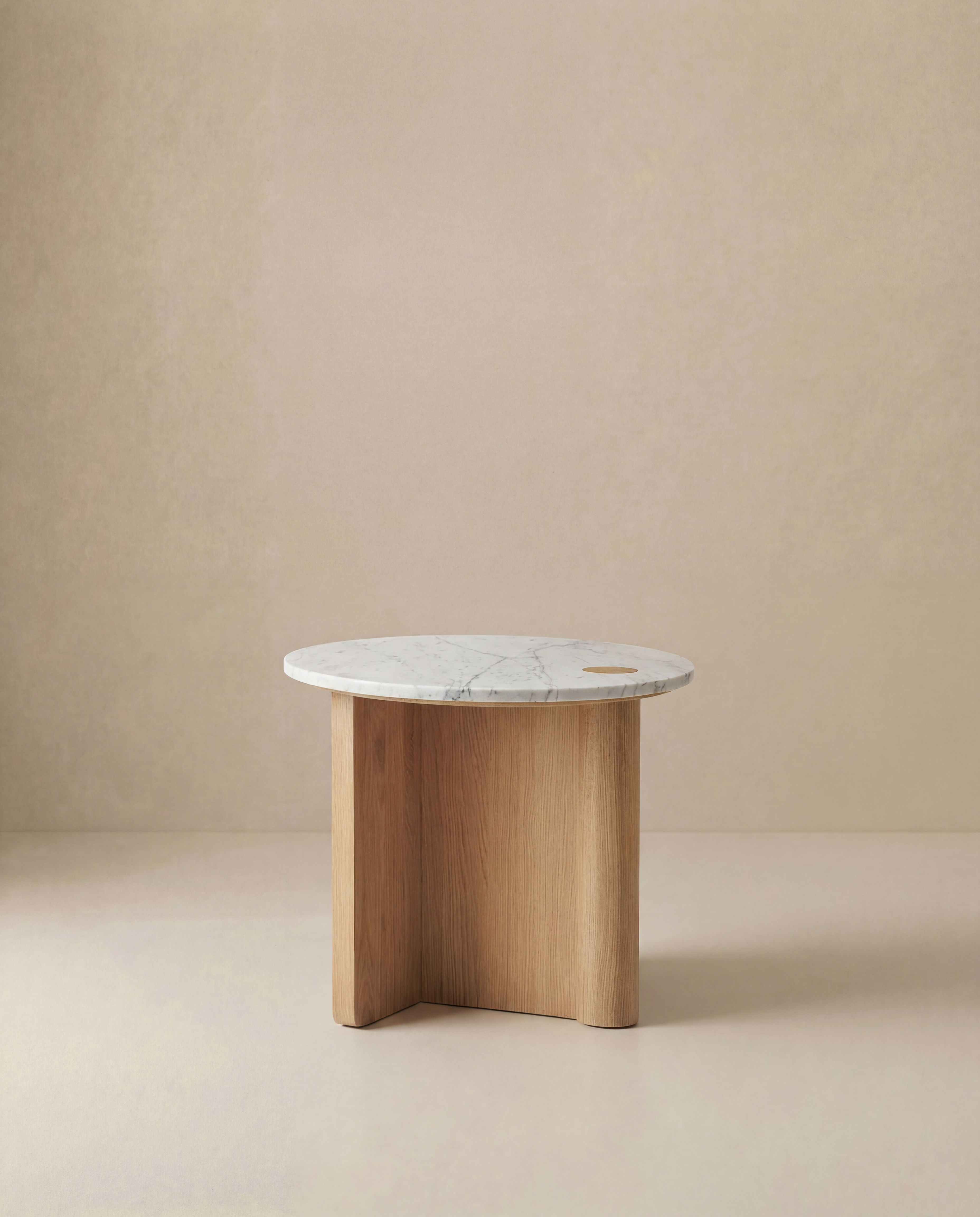 Pivot Side Table | Wood & Stone