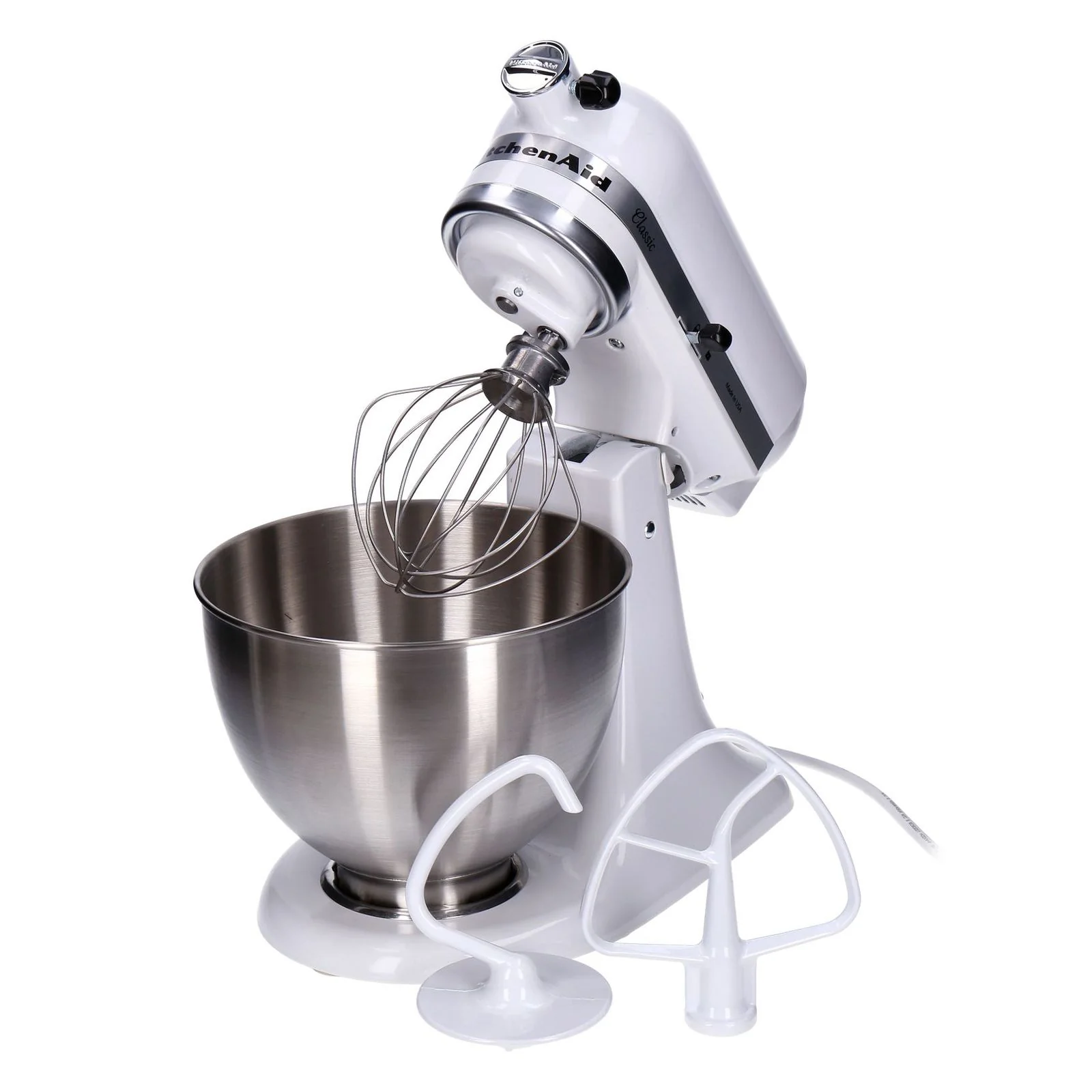 KitchenAid Classic 5K45SSEWH Weiße Küchenmaschine (Modelljahr 2025)