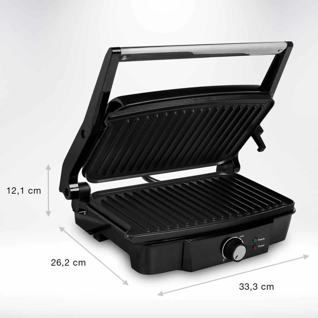 Schwarzer Kontaktgrill 1500 W 27,8 x 17 cm Tristar