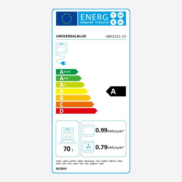 Digitaler Backofen, weißes Glas | Universalblue